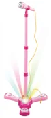 Instrumenty muzyczne dla dzieci - Teddies Mikrofon do karaoke różowy na baterie - miniaturka - grafika 1