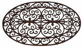 Wycieraczki - Esschert Design lh47 mata przed drzwi antyk owalna mata przed drzwi, żeliwo, brązowy, 74 x 48,5 x 2 cm LH47 - miniaturka - grafika 1