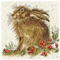 Pasmanteria - Bothy Threads Bothy Threads Zestaw do haftu krzyżykowego "Hippie-Hase", 26 x 26 cm, XHD38, wzór liczenia XHD38 - miniaturka - grafika 1