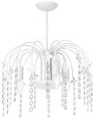 Lampy sufitowe - Milagro Plafon LAMPA sufitowa LAURA 1136 dziecięca OPRAWA z kryształkami crystal biała 1136 - miniaturka - grafika 1