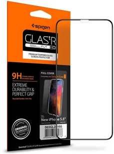 Spigen Szkło Glas.tR Slim FC Apple iPhone X Xs Czarne 4250X1 - Szkła hartowane na telefon - miniaturka - grafika 2