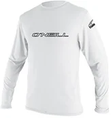 Pływanie - ONEILL wetsuits mężczyzn Basic Skins L/S TEE Rash Vest, biały, M 4339-025-M - miniaturka - grafika 1