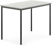 Meble do szkół i przedszkoli - AJ Produkty Biurko SONITUS, 1200x800x900 mm, szary laminat, antracyt - miniaturka - grafika 1