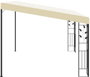 vidaXL Altana przyścienna, 4 x 3 x 2,5 m, kremowa 47998 - Altany ogrodowe - miniaturka - grafika 4