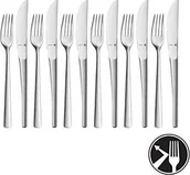 Zestawy sztućców - WMF Zestaw sztućców deserowych śniadaniowych Corvo sztuk 12 dla osób 6 Cromargan chroni matową stal nierdzewną odporny na zarysowania można myć w zmywarce 1158566330 - miniaturka - grafika 1