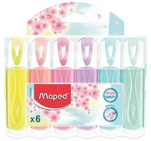 Maped Zakre. FLUO PEPS pastel mix kolor. 6 szt etui pud. z zaw. 742558 - Zakreślacze - miniaturka - grafika 3