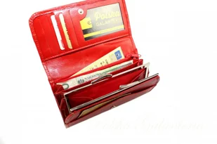 Sara Portfel Damski (PL) Długi z Klamrą Skóra Naturalna Licowa - Portfele - miniaturka - grafika 6