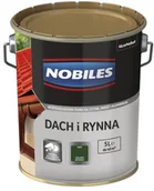 Farby do metalu - Nobiles Emalia Dach i Rynna zielony mchowy 5 l - miniaturka - grafika 1
