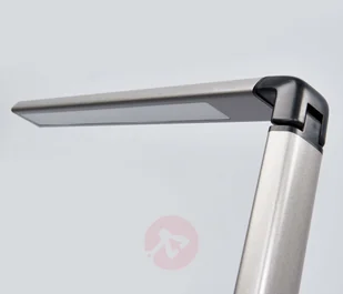 LINDBY Lampa stołowa LED Kuno, szary, ściemniacz, USB - Lampy stojące - miniaturka - grafika 5