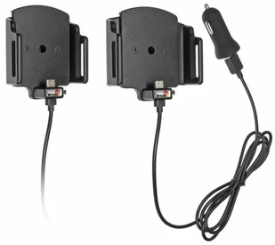 Brodit AB Uchwyt regulowany do Sony Xperia XZ 3, bez futerału oraz w futerale lub etui o wymiarach: 62-77 mm (szer.), 6-10 mm (grubość) z wbudowanym kablem USB-C oraz ładowarką samochodową 521840 - Uchwyty samochodowe do telefonów - miniaturka - grafika 2