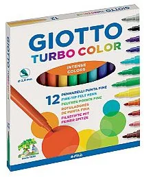 Giotto Flamastry Turbo Color 12 sztuk Fila - Przybory szkolne - miniaturka - grafika 2