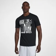 Koszykówka - Nike Męski T-shirt do koszykówki Jordan High Flying - Czerń 939616-010 - miniaturka - grafika 1