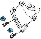 Hamulce rowerowe - Shimano Adapter do ham tarcz. PM/IS 203mm, tył (ISMMAR203PSA) - miniaturka - grafika 1