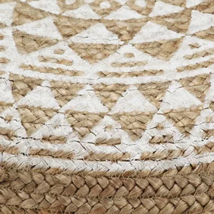 vidaXL vidaXL Ręcznie robiony puf, biały, 40 x 45 cm, juta - Pufy i podnóżki - miniaturka - grafika 3