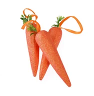 Wielkanoc - Arpex Zawieszki Marchewki brokatowe - 14 cm - 3 szt. WN2202/B - miniaturka - grafika 1