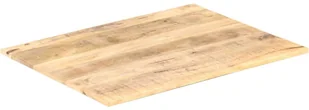 vidaXL Blat stołu, lite drewno mango, 15-16 mm, 80x70 cm vidaXL - Blaty meblowe i parapety okienne - miniaturka - grafika 3