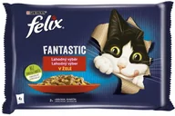 Mokra karma dla kotów - Purina Felix karma mokra dla kotów Fantastic z królikiem i jagnięciną w galarecie 12(4x85g) - miniaturka - grafika 1