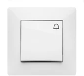 Wyłączniki światła i elektryczne - EPN Przycisk dzwonek VOLANTE Biały - miniaturka - grafika 1