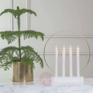 Eglo Eglo 410979 - Świecznik bożonarodzeniowy GLOSSY 4xE10/3W/230V biały - Oświetlenie świąteczne - miniaturka - grafika 3