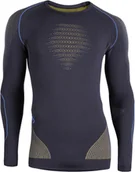 Koszulki sportowe męskie - UYN Evolutyon UW Koszulka z długim rękawem Mężczyźni, charcoal/gold/atlantic XXL 2020 Bluzki sportowe U100006-G973-XXL - miniaturka - grafika 1