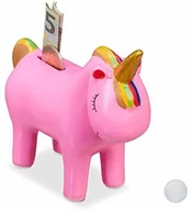 Skarbonki - Relaxdays skarbonka w kształcie jednorożca, ceramika, marzycielski jednorożec, śnieżna poroże, dekoracja i prezent, skarbonka, różne kolory - miniaturka - grafika 1