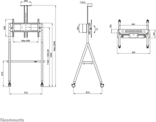 Neomounts Emaga Uchwyt na TV Neomounts NS-M1500BLACK 50 kg S55024976 - Uchwyty do telewizora - miniaturka - grafika 3