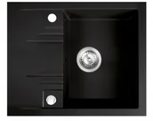 Zlewozmywaki - Ferro MEZZO II zlewozmywak granitowy 1-kom 48/58 grafit DRGM48/58BA DRGM48/58BA - miniaturka - grafika 1