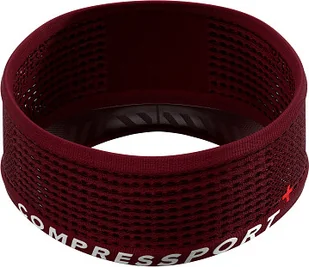 Compressport Opaska na głowę z daszkiem SPIDERWEB HEADBAND ON/OFF bordowa - Czapki i chusty sportowe męskie - miniaturka - grafika 4