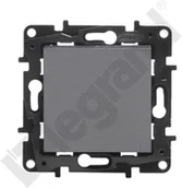 Wyłączniki światła i elektryczne - Legrand Łącznik jednobiegunowy Niloe Step 863401 10AX stalowy - miniaturka - grafika 1