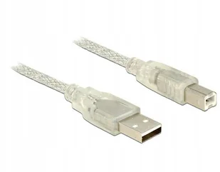 Delock Kabel USB AM-BM USB 2.0 5m przezroczysty KKDOKUBU0650 [6040101] - Kable USB - miniaturka - grafika 5