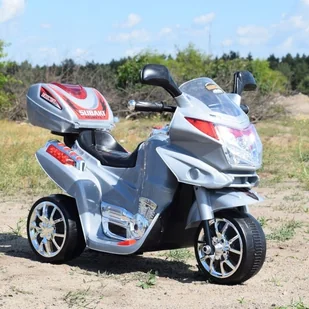 Super-Toys s Nowy motor,motorek B/ ST-C051 GB-C051-SREBRNY - Pojazdy elektryczne dla dzieci - miniaturka - grafika 9