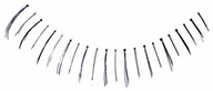 Sztuczne rzęsy i akcesoria - Eulenspiegel Eulenspiegel 001332 sztuczne rzęsy, czarne, podrzęsy, - miniaturka - grafika 1