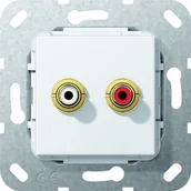 Wyłączniki światła i elektryczne - Gira 563203 cinch audio loetanschluss zastosowania, czysta biel 563203 - miniaturka - grafika 1