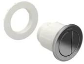 Przyciski spłukujące - Geberit 116.057.KM.1 Przycisk uruchamiający meblowy do WC dwudzielny pneumatyczny ręczny TYP 10 116.057.KM.1 czarny chrom - miniaturka - grafika 1