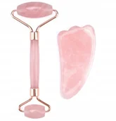 Pozostałe urządzenia kosmetyczne - Wałek Jadeitowy Gua Sha z kwarcu różowego masażer - miniaturka - grafika 1