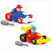 Samochody i pojazdy dla dzieci - Wader Qt Kolorowa Wyścigówka Ze Śrubokrętem 22el - miniaturka - grafika 1