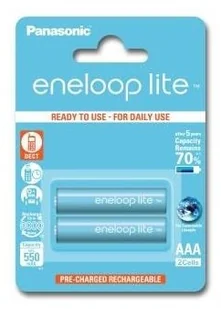 Panasonic ENELOOP LITE AAA 550mAh 3000 CYKLI 2SZT. 154004 - Baterie i akcesoria - miniaturka - grafika 4