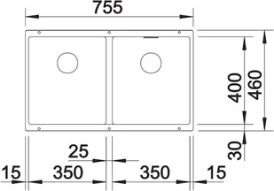 Blanco SUBLINE 350/350-U kawowy 523583 - Zlewozmywaki - miniaturka - grafika 3
