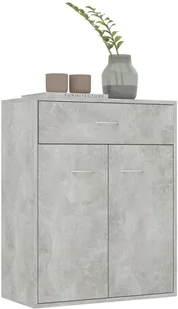 vidaXL Szafka, betonowa szarość, 60 x 30 x 75 cm, płyta wiórowa - Komody - miniaturka - grafika 5