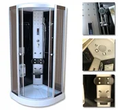 Kabiny z hydromasażem - Kabina prysznicowa z hydromasażem 80x80 Sara 7080B - miniaturka - grafika 1
