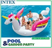 Materace dmuchane i koła do pływania - Intex Pływająca platforma Ogromny Jednorożec 57266 - miniaturka - grafika 1