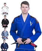 Kimona, stroje i obuwie - Vector Sports Vector Sport lekko skurczenie Pacjenci obróbce Pearl Weave Brazilian jujutsu powalania GI Kimono 100% bawełna materiał Attila Serie, niebieski, A0 (Adult_gi_Blue_A0) - miniaturka - grafika 1
