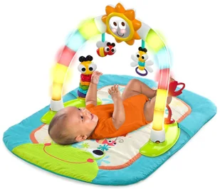 Bright Starts Activity Krzesełko zabaw i mata Laugh & Lights, zielony Chamo - Maty edukacyjne - miniaturka - grafika 2