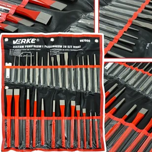 Przecinaki Punktaki Wybijaki Zestaw 28 elem. Deget - Akcesoria do elektronarzędzi - miniaturka - grafika 2