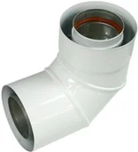 Piece i kotły grzewcze - Spiroflex Kolano dwuścienne  90 stopni białe - miniaturka - grafika 1