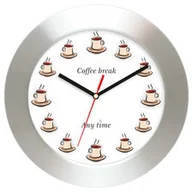 Zegary - Atrix Aluminiowy zegar ścienny Czas na kawę AL2412KT - miniaturka - grafika 1