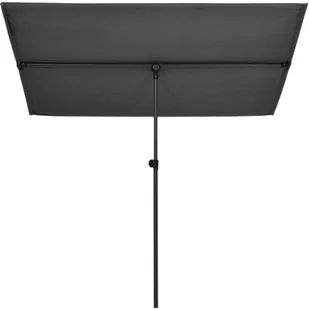 vidaXL Parasol ogrodowy na słupku aluminiowym, 180x130 cm, antracytowy vidaXL - Parasole ogrodowe - miniaturka - grafika 3