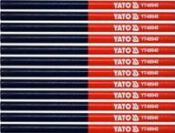 Poziomice, łaty, miary - Yato OŁÓWKI TECHNICZNE CZERWONO NIEBIESKIE OPK 12 SZT YT-69940 - miniaturka - grafika 1