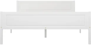 vidaXL Lumarko Rama łóżka z litego drewna sosnowego, biała, 140 x 200 cm 322106 - Łóżka - miniaturka - grafika 4
