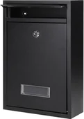 Sejfy i kasy pancerne - Orno Skrzynka na listy BALI z galwanizowanej stali mała z wizytownikiem kolor czarny MB-3/B - miniaturka - grafika 1